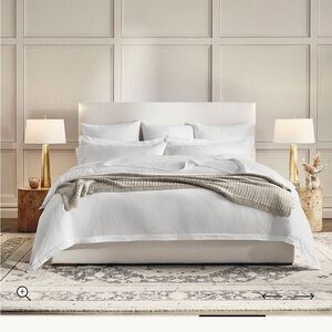 Boll and Branch Signature Hemmed Full/ Queen Duvet cover NEW Organic Cotton